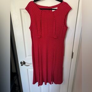 NorthStyle Red Flutter Sleeve Midi Dress